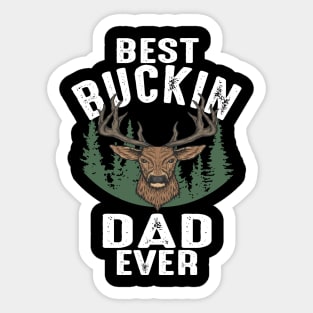 Hunting Funny Deer Best Papa Father's Day Design Sticker